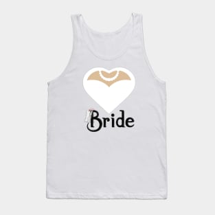 Bride T-Shirt Bride With Bow Tie Tee Shirt Bachelor Party T-Shirt Tank Top